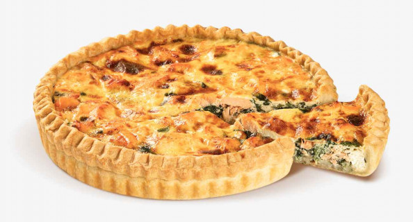 Пирог «Лосось со шпинатом и брынзой»