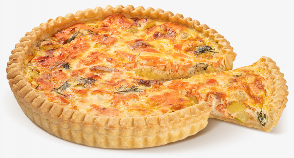 Пирог «Копченая форель с беби картофелем»