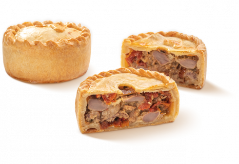 Пирог «Куриные желудочки с вялеными томатами» миди